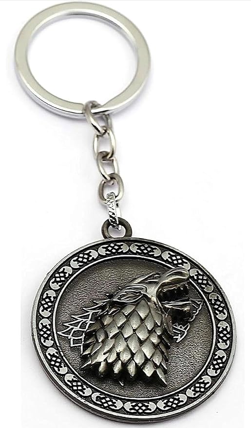 Metallic Grey Rotating Stainless Steel Keychain – Anti-Rust Gift Accessory