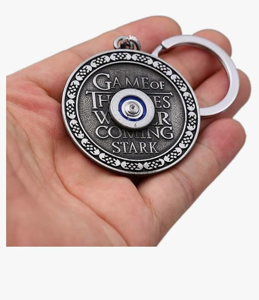 Metallic Grey Rotating Stainless Steel Keychain – Anti-Rust Gift Accessory