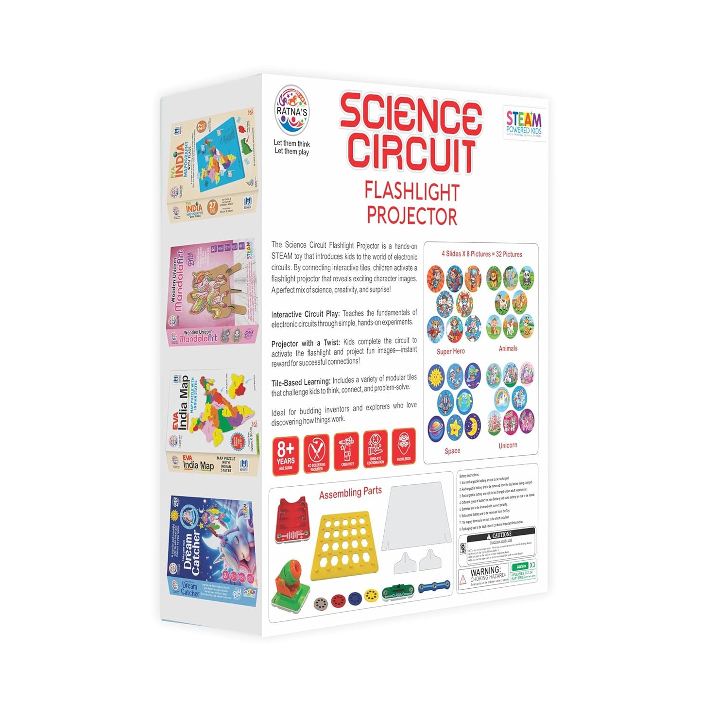 Science Circuit Flashlight Projector Kit for Kids