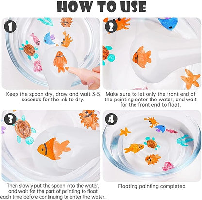 Magic Floating Pens For Doodle Making Water Erasable Markers Floating Ink Pen Set.(Assorted)