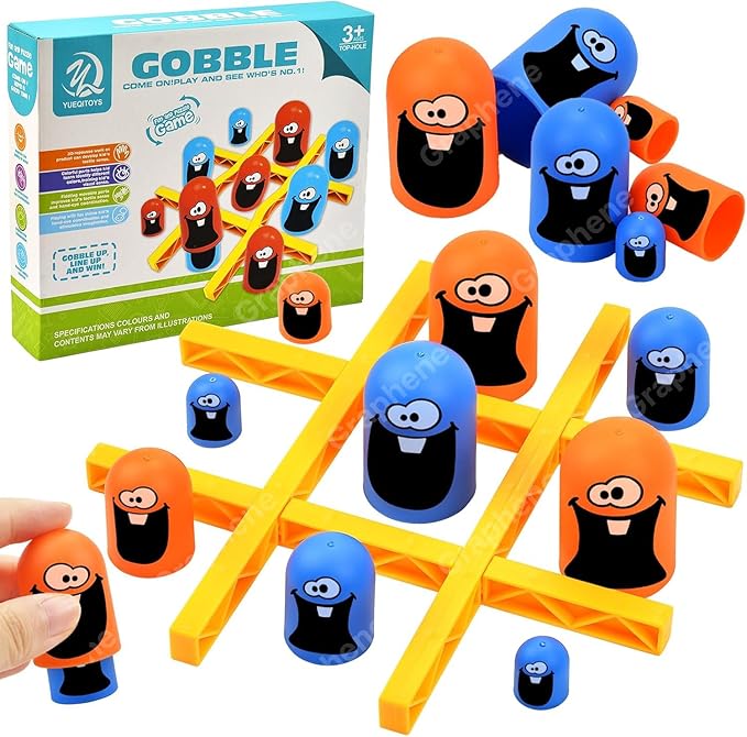 Tic Tac Toe Strategy Board Game – Brain Development Fun (Multicolor)