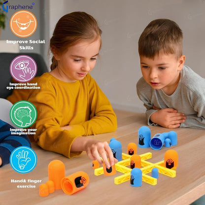 Tic Tac Toe Strategy Board Game – Brain Development Fun (Multicolor)