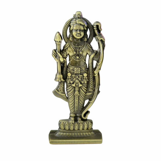Ram Lalla Murti Statue in Ayodhya Mandir Idol Sculpture Showpiece for Mandir Home (Antique Gold) Bronze NewCarDash55