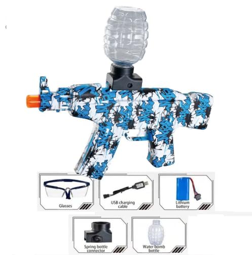 Gel Blaster Gun for Kids - Automatic Electric Water Bead Shooting Water Bomb Toy Gun | Outdoor Game Toy for Boys & Girls - Upto 300 Shots/min, 40-60 ft Range(Multicolor)