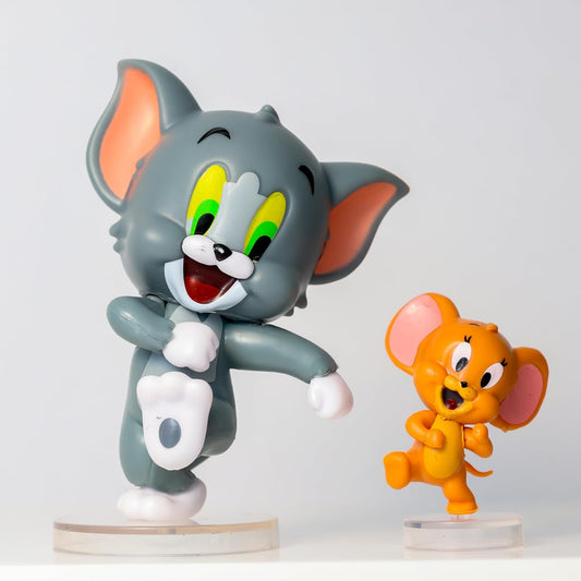 Tom & Jerry Action Figures - Limited Edition Gift for Kids & Adults, Cartoon Collectibles for Desk, Car Dashboard, Cake Decoration, Office & Study Table Set of 1