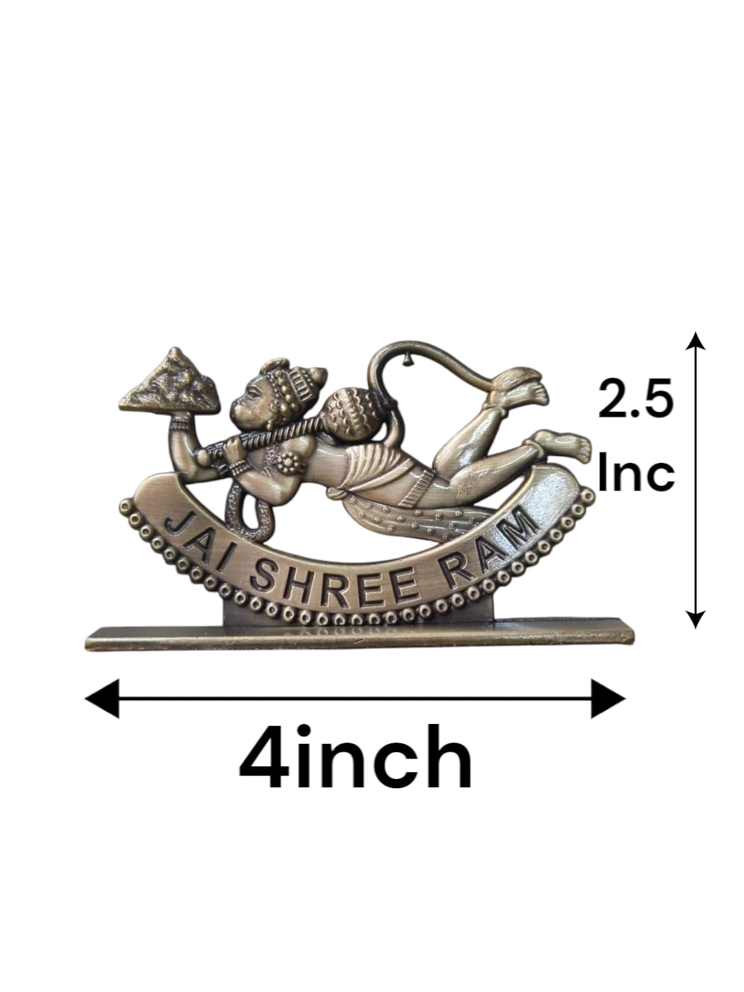 Idol Figure Statue for Showpiece Home Living Room Decor Office Desktop Decoration Car Dashboard, Kids Birthday Party Gift, Resin (Jai Shree RAM)