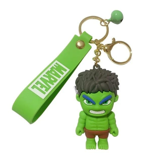 Hu-lk Horror Angry Man Keychain Premium Character Lucky Bag Ornament Car Pendant Gift 3D Silicone Keyring For Car & Bike Gifting With Key Ring Anti-Rust (Color-Green) (Pack Of 1)