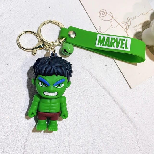 Hu-lk Horror Angry Man Keychain Premium Character Lucky Bag Ornament Car Pendant Gift 3D Silicone Keyring For Car & Bike Gifting With Key Ring Anti-Rust (Color-Green) (Pack Of 1)
