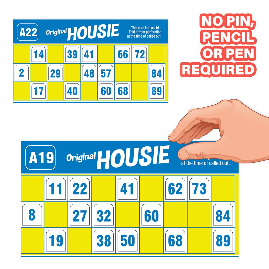 Reusable Housie Game Set – 48 Tickets & Tambola Board
