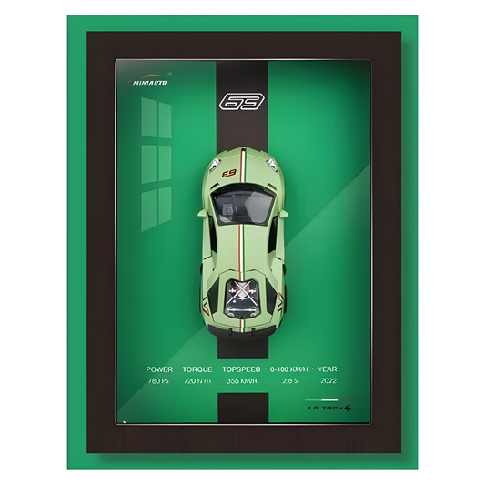3D Supercar Wooden Frame – Luxury Car Wall Decor/ Collectibles