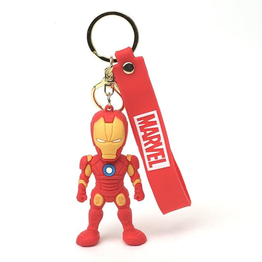Assorted Iron man Keychain Of Famous Anime Keychain Key chain Rubber Silicone Action Character Key rings! Perfect for Bag Charm,Keychain For Girls, Car, Bike Gifting & Anti-Rust