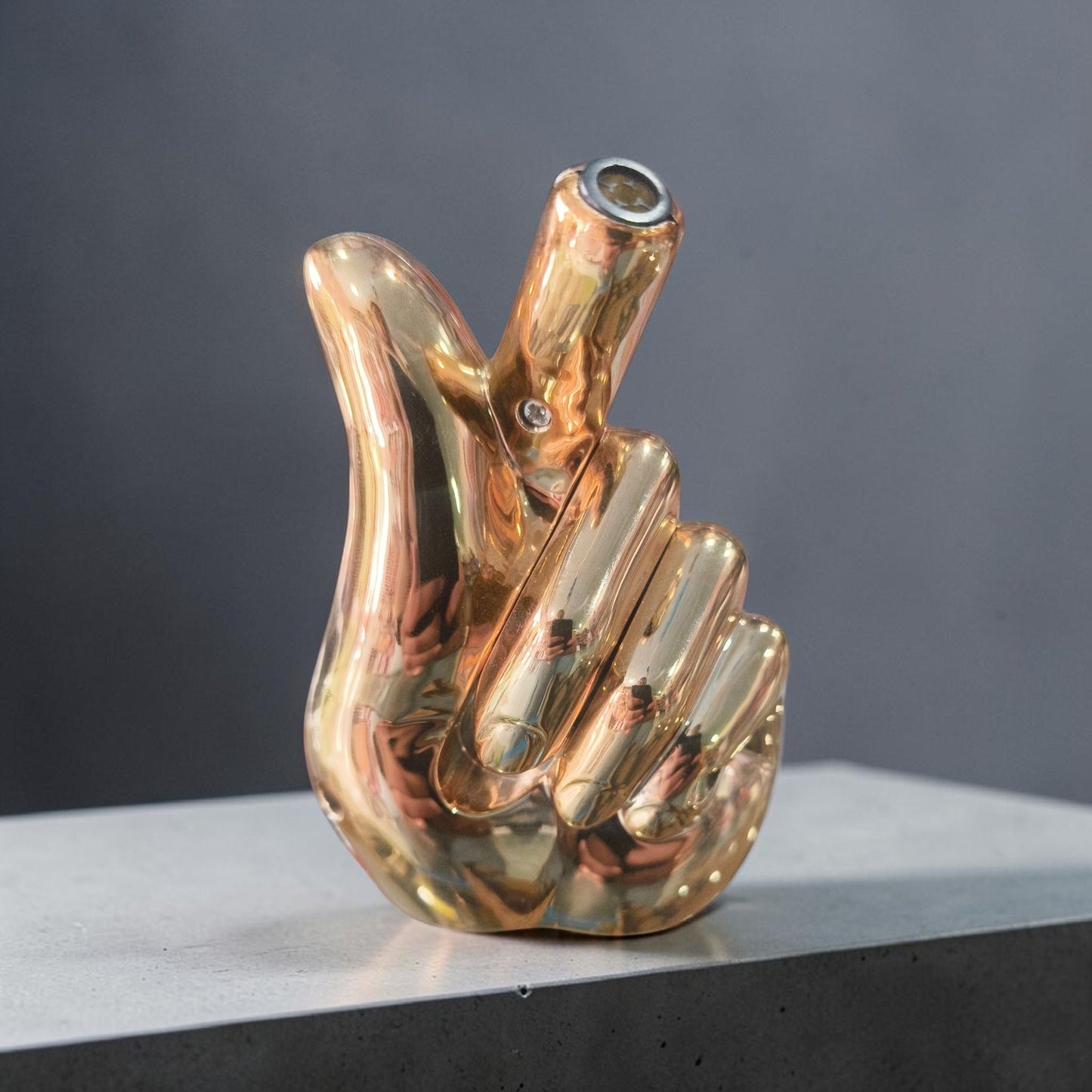 Golden Gesture Novelty Lighter – Refillable Metal Collectible (Golden)