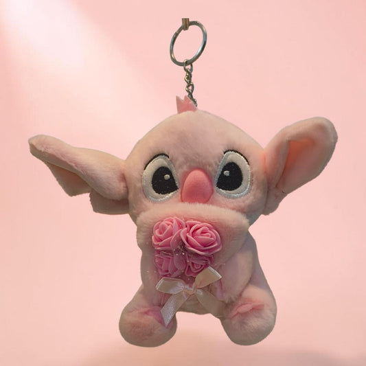Pink Stitch Keychain | Plush Bag Charm - 13CM