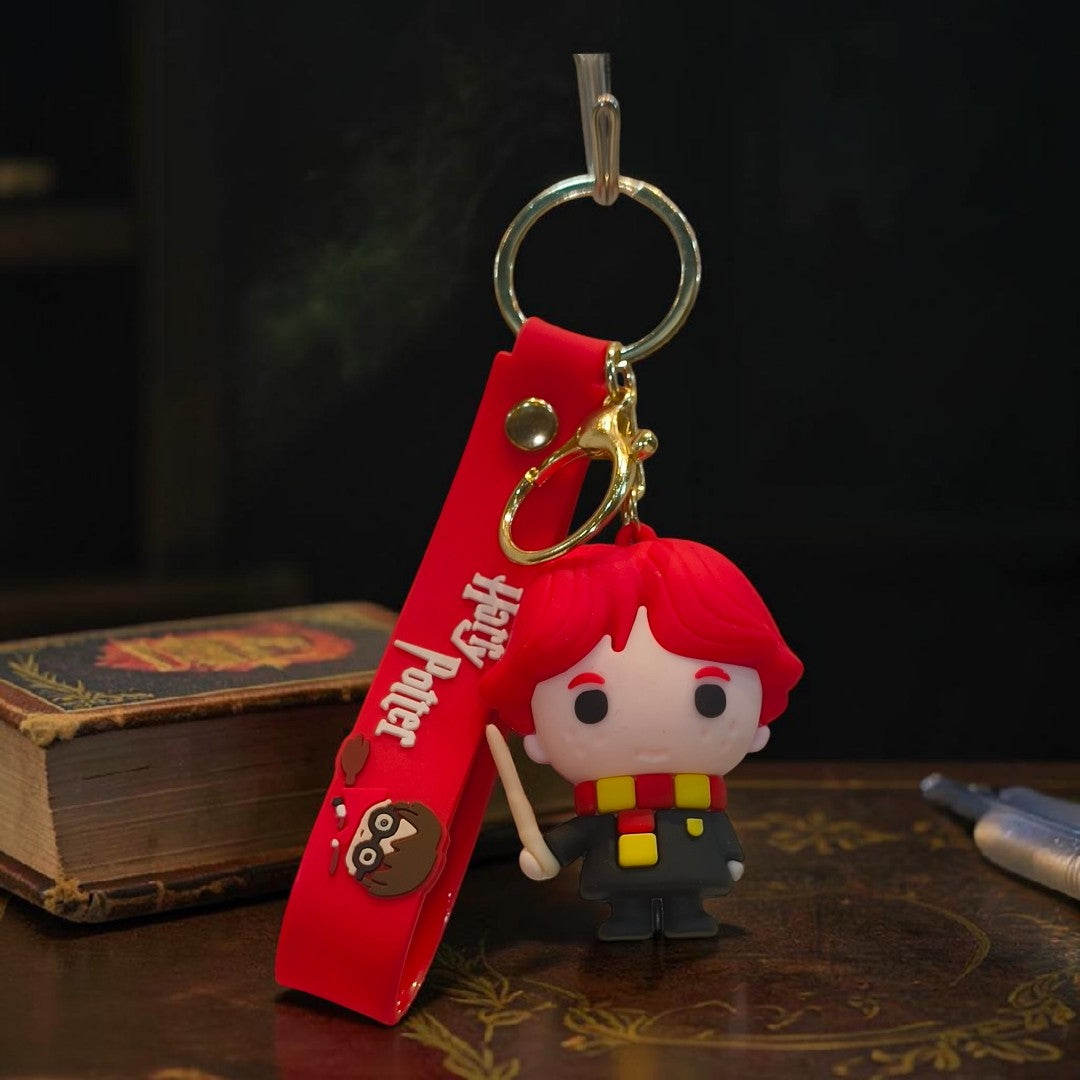Harry Potter Ron Weasley Cartoon Keychain | Cute Silicone Keyring