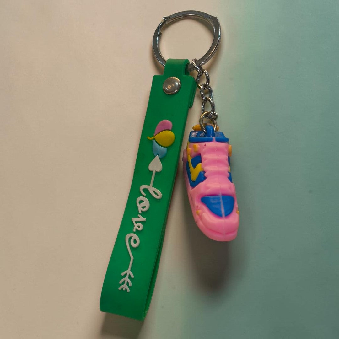 Shoes Silicone Character Keychain | Soft Rubber Keyring for Bags & Keys