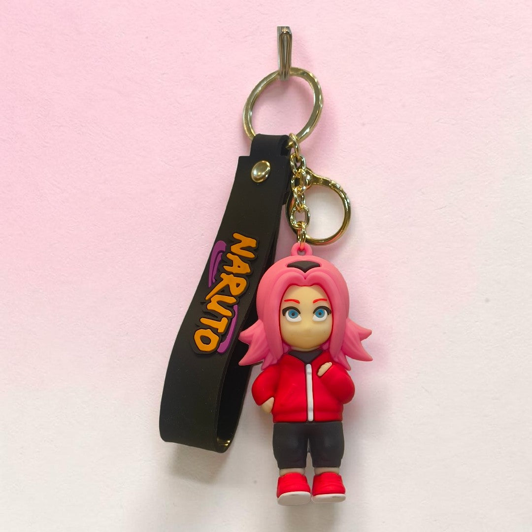Cute Anime Silicone Character Keychain | Soft Rubber Keyring for Bags & Keys