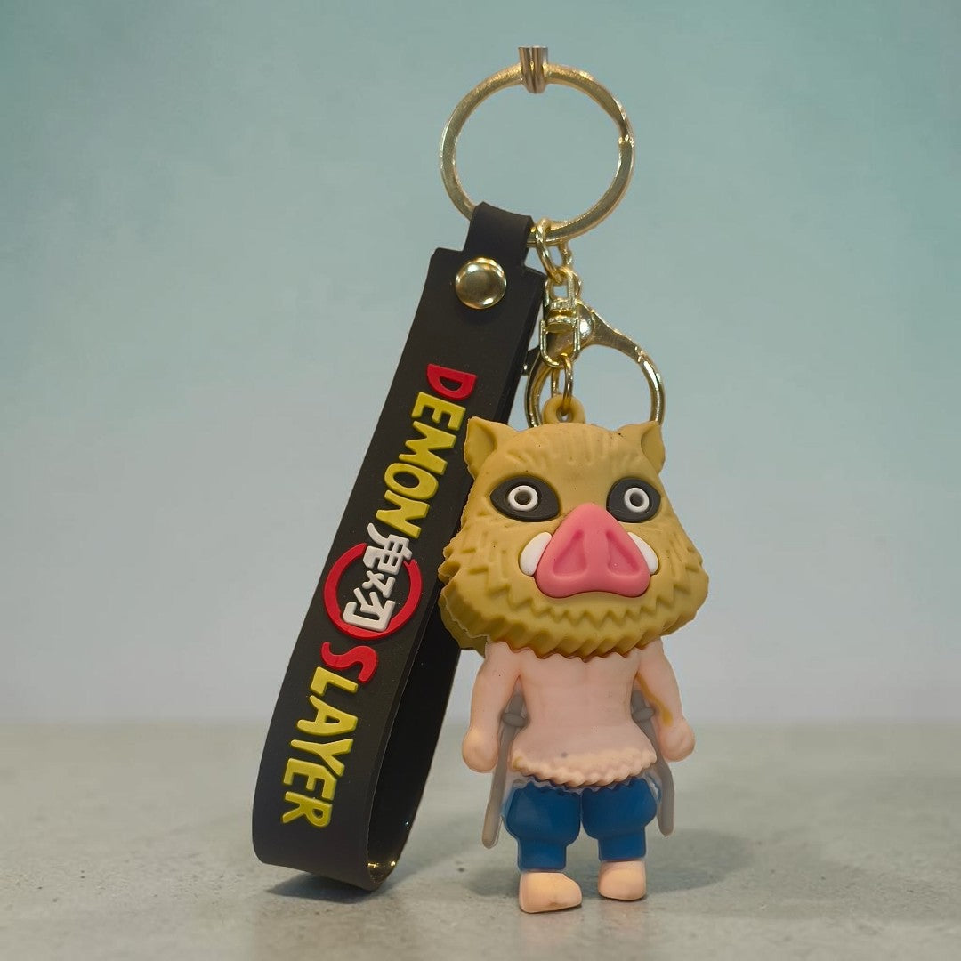 Anime Silicone Character Keychain | Soft Rubber Keyring for Bags & Keys