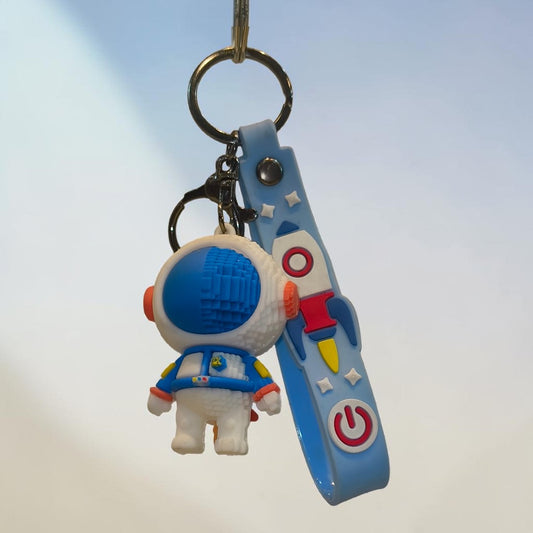 Astronaut Silicone Character Keychain | Soft Rubber Keyring for Bags & Keys
