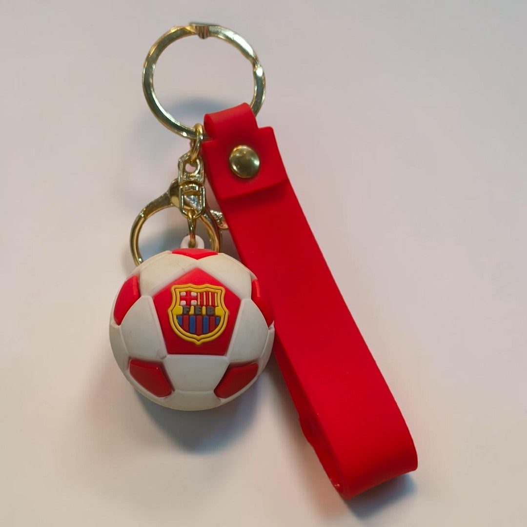 Football Silicone Character Keychain | Soft Rubber Keyring for Bags & Keys