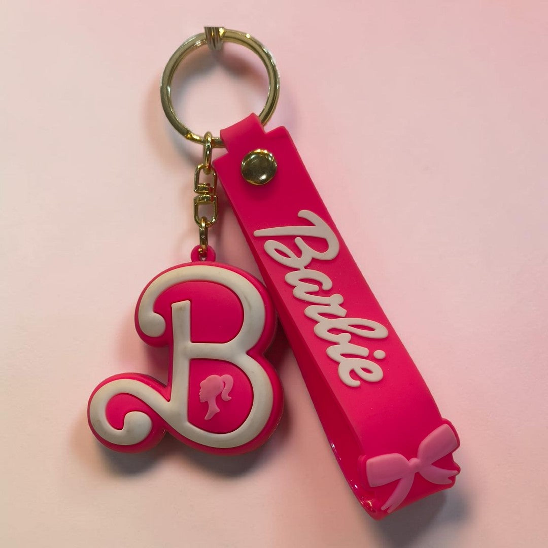 Barbie Silicone Character Keychain | Soft Rubber Keyring for Bags & Keys