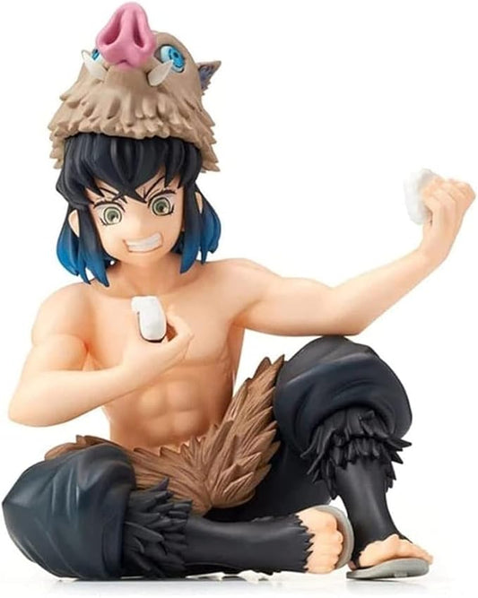 Inosuke Hashibira (Demon Slayer) 15cm Inosuke Sitting Eating Action Figure