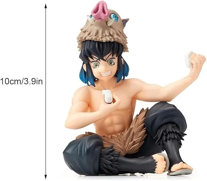 Inosuke Hashibira (Demon Slayer) 15cm Inosuke Sitting Eating Action Figure