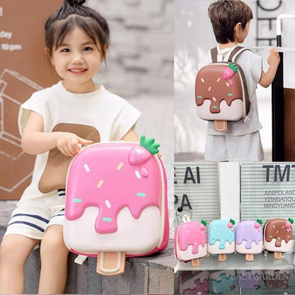 3D Ice Cream Hard Case Backpack for Kids – Cute Lightweight Hardshell Bag for Boys & Girls, Toddlers, Kindergarten, School, Picnic, Travel