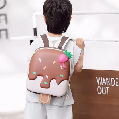 3D Ice Cream Hard Case Backpack for Kids – Cute Lightweight Hardshell Bag for Boys & Girls, Toddlers, Kindergarten, School, Picnic, Travel