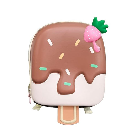 3D Ice Cream Hard Case Backpack for Kids – Cute Lightweight Hardshell Bag for Boys & Girls, Toddlers, Kindergarten, School, Picnic, Travel
