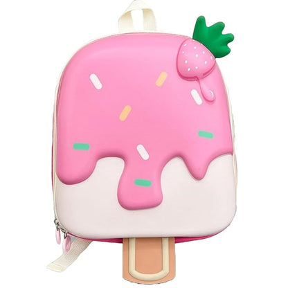 3D Ice Cream Hard Case Backpack for Kids – Cute Lightweight Hardshell Bag for Boys & Girls, Toddlers, Kindergarten, School, Picnic, Travel