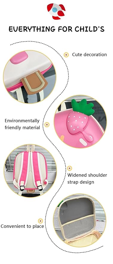 3D Ice Cream Hard Case Backpack for Kids – Cute Lightweight Hardshell Bag for Boys & Girls, Toddlers, Kindergarten, School, Picnic, Travel