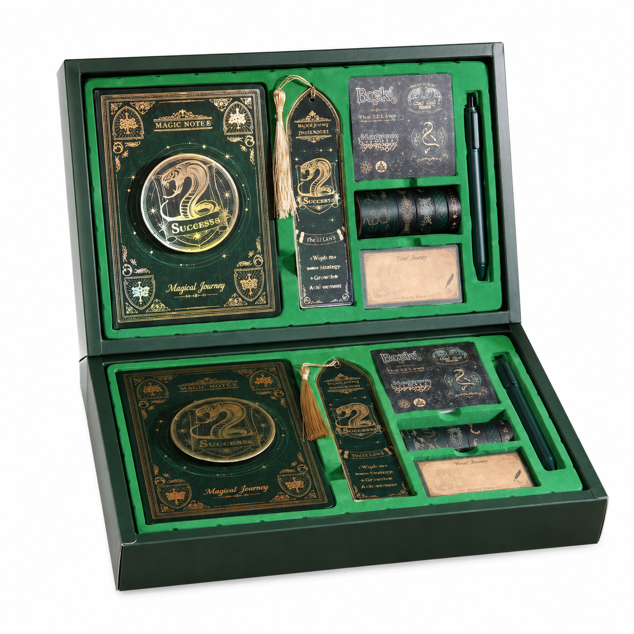 Qnik Magic Maker Journaling Kit with Notebook & Accessories- Green