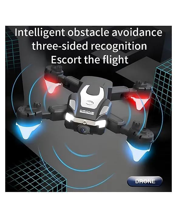 J2 Smart Mini RC Drone with HD Camera, Obstacle Avoidance & LED Lights