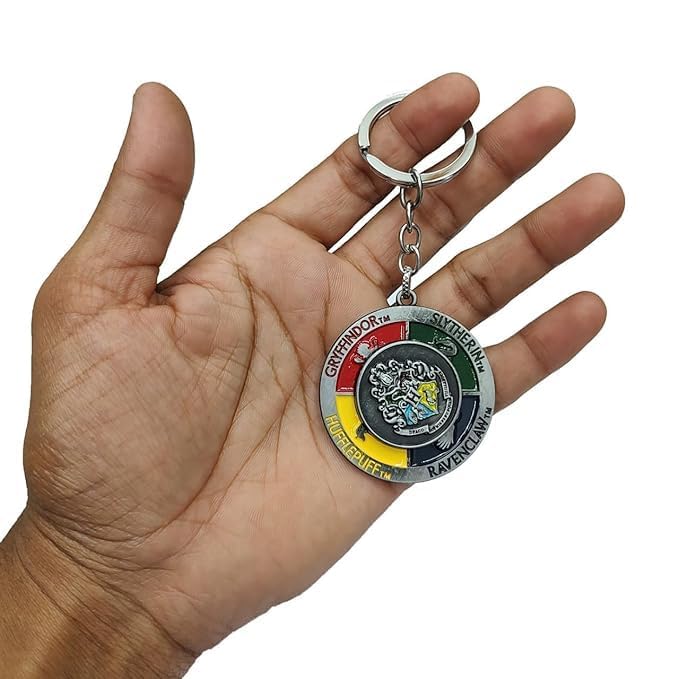 Rotating Metal Keychain for Car & Bike | Metallic Rotating Unique Keychain Keyring for Gifting
