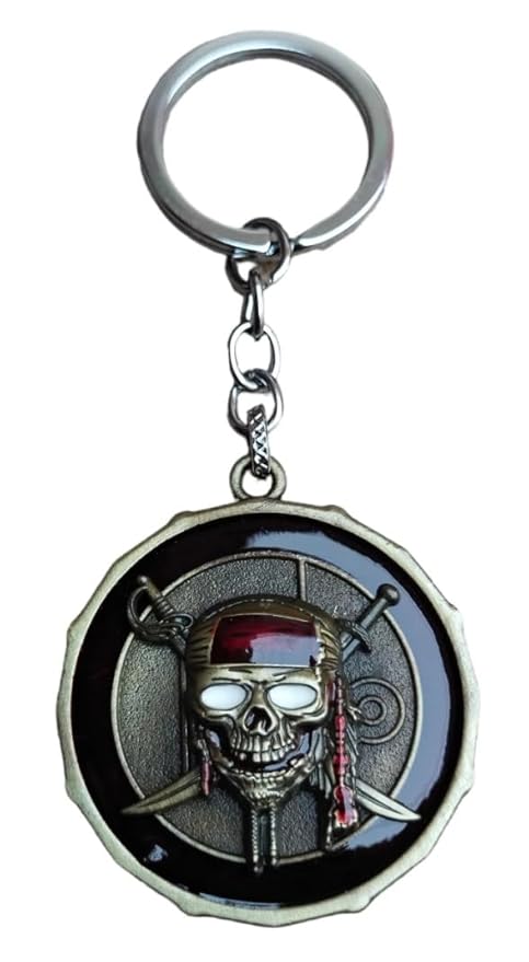 Jack Sparrow Revolving Metal Keychain – Pirates of the Caribbean Collectible