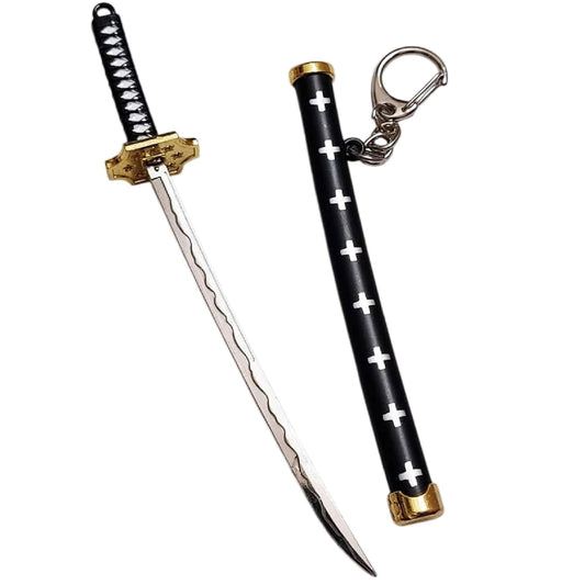 Katana Black 15cm Mini ONE Piece Anime Zoro Mini Katana Sheathed Alloy, Collectible Toy Model, Anime Merchandise - 6inchcha (6inKatana_KT2)