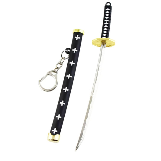 Katana Black 15cm Mini ONE Piece Anime Zoro Mini Katana Sheathed Alloy, Collectible Toy Model, Anime Merchandise - 6inchcha (6inKatana_KT2)