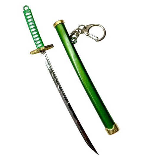 Katana Green 15cm Mini ONE Piece Anime Zoro Mini Katana Sheathed Alloy, Collectible Toy Model, Anime Merchandise - 6inchcha (6inKatana_Z3)