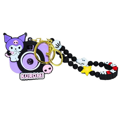 Mini Camera Keychain Toy with LED Projector – Cute Cartoon Style Mini Camera in Multiple Designs – Realistic Projector Keychain Gift for Kids