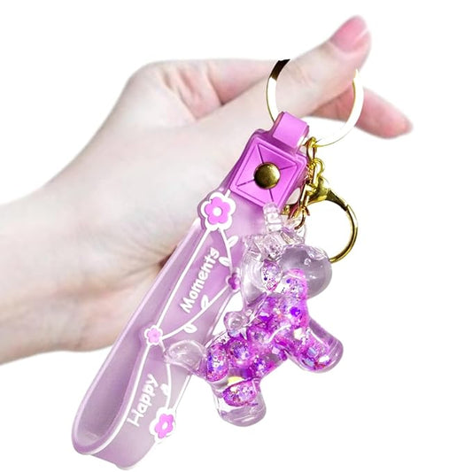 Floating Liquid Filled Acrylic Keychain | Car Bike Schoolbag key rings | Bag Charm Cartoon Character Accessories For Boys & Girls