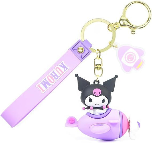 Assorted Adorable Kitty Kuromi Cinnamoroll Melody Keychain - Keychain for Backpack Decoration, Birthday Gift for Women and Girls