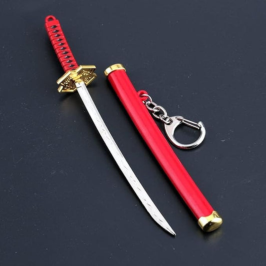 Katana Red Demon Slayer Kata Na with Scabbard Collectable Anime Toy Bike Keychain