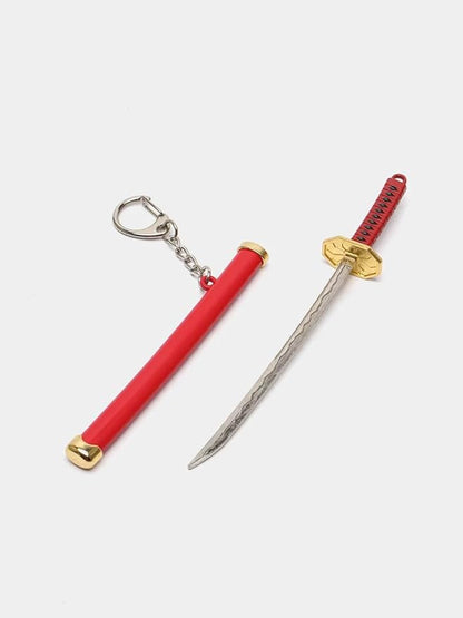 Katana Red Demon Slayer Kata Na with Scabbard Collectable Anime Toy Bike Keychain
