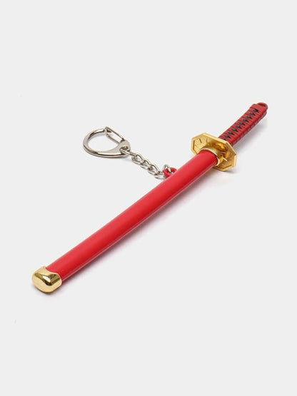 Katana Red Demon Slayer Kata Na with Scabbard Collectable Anime Toy Bike Keychain