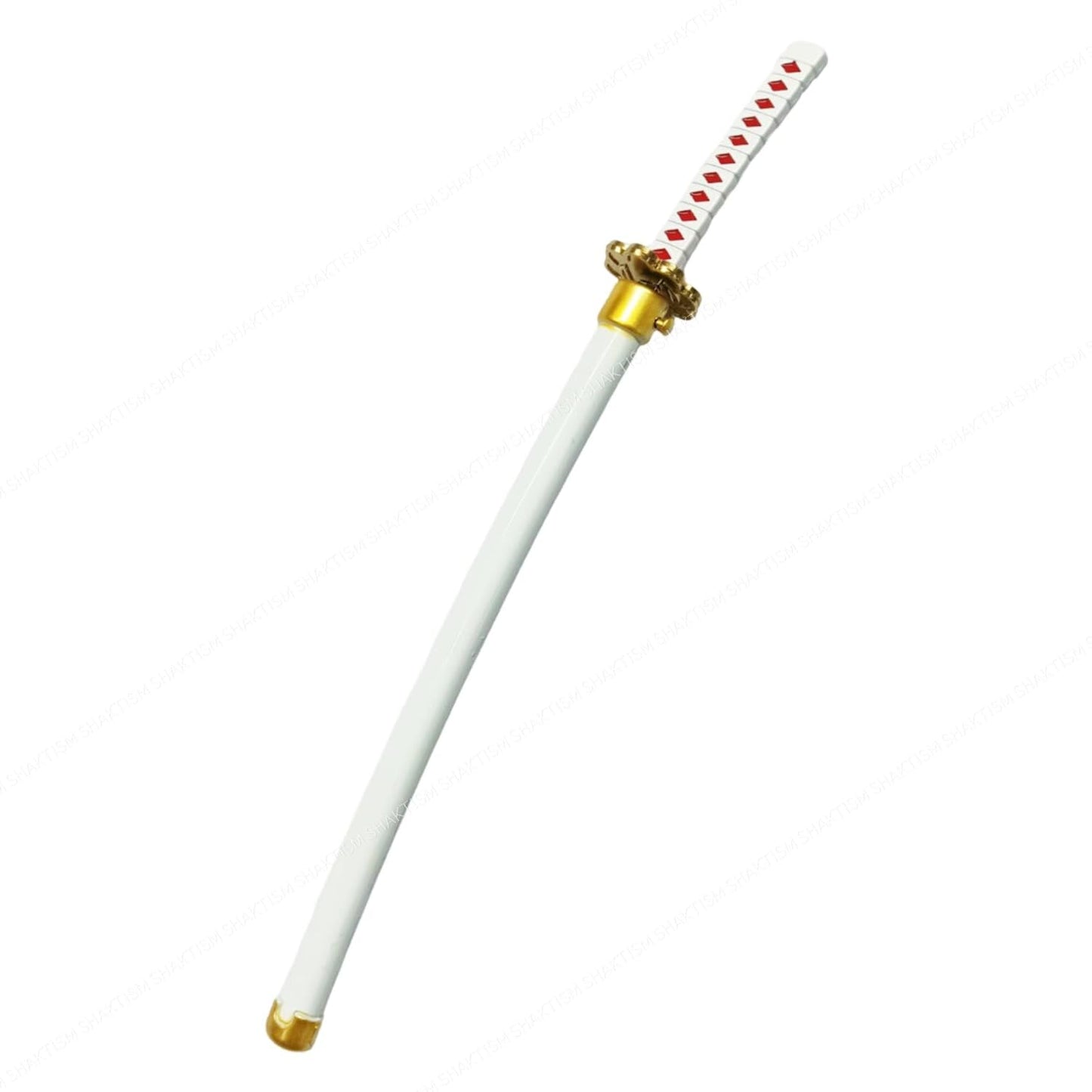White Katana 26 cm Mini ONE Piece Anime Zoro Mini Katana, 26 cm, Sheathed Alloy, Collectible Toy Model, Anime Merchandise Mulitcolour Hand (Misturi Kanroji Katana_Lock)