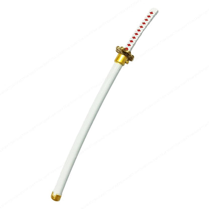 White Katana 26 cm Mini ONE Piece Anime Zoro Mini Katana, 26 cm, Sheathed Alloy, Collectible Toy Model, Anime Merchandise Mulitcolour Hand (Misturi Kanroji Katana_Lock)