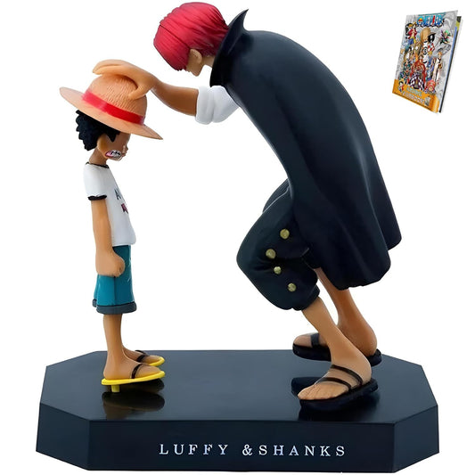 Luffy Shanks Action Figures - Limited Edition Luffy and Shanks Anime Action Figure One Piece Merchandise Figures, Action Figures for Home Decor, Office Table & Study Table Toys [18cm]