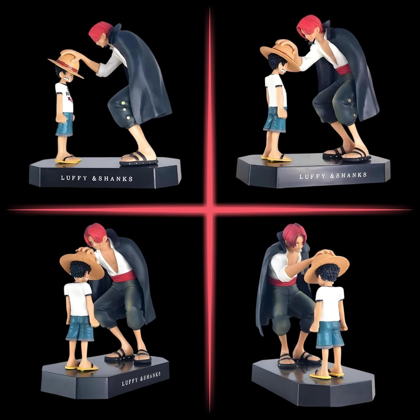 Luffy Shanks Action Figures - Limited Edition Luffy and Shanks Anime Action Figure One Piece Merchandise Figures, Action Figures for Home Decor, Office Table & Study Table Toys [18cm]