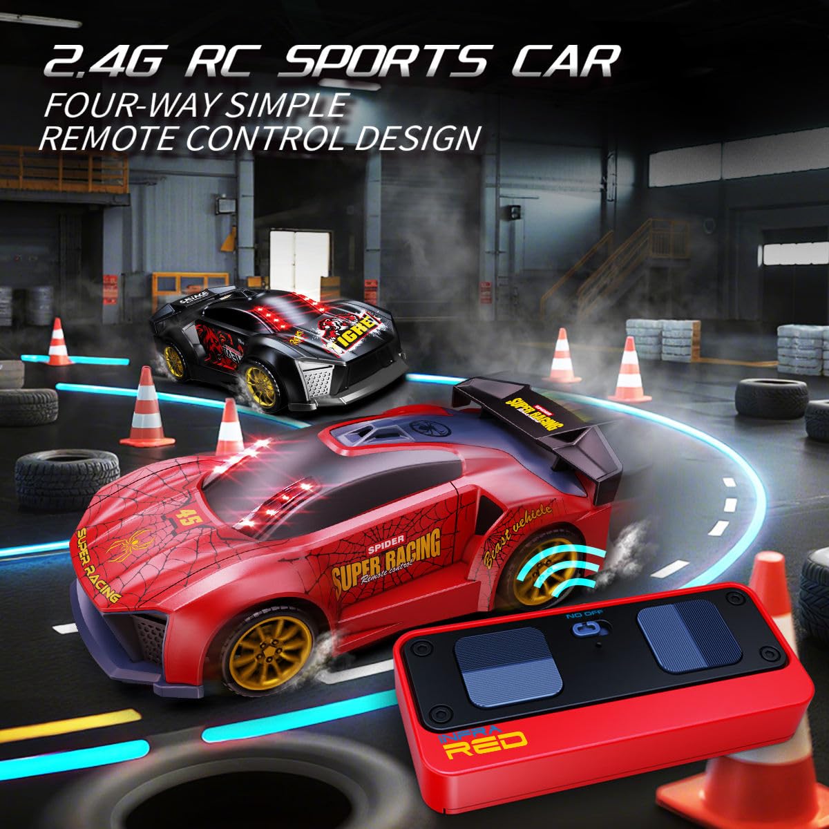 Infrared Laser Battle RC Car with Gun Controller, 2.4G Remote Control Racing Car Toy