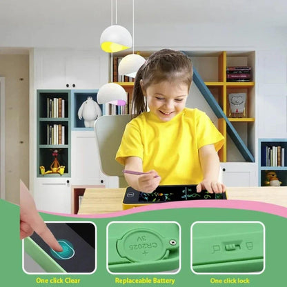 LCD Writing Pad & Pencil Case Combo – Erasable Drawing Board with Lock & Erase